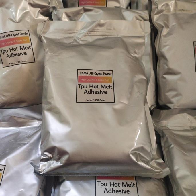 

Tpu Hot Melt Adhesive Powder Sablon Dtf /Bubuk Transfer Pet Flim 1 Kg Terlaris