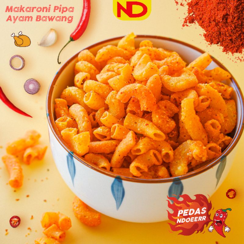 

Camilan Makaroni Pipa Pedas Ndower Kemasan Pouch 100g,Cemilan Makroni Macaroni Pedas Gurih Enak