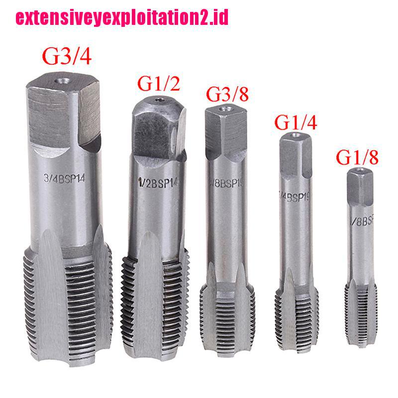 &lt; E2id &amp; &gt; G1 / 8 1 / 4 3 / 8 1 / 2 3 / 4 HSS Taper Tap BSP Bahan Metal