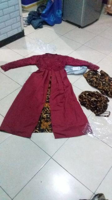 Maura Couple - Sania Ruffle Batik Couple Ori Ndoro Jowi Dnt Garansi Termurah Shopee - Kebaya Modern