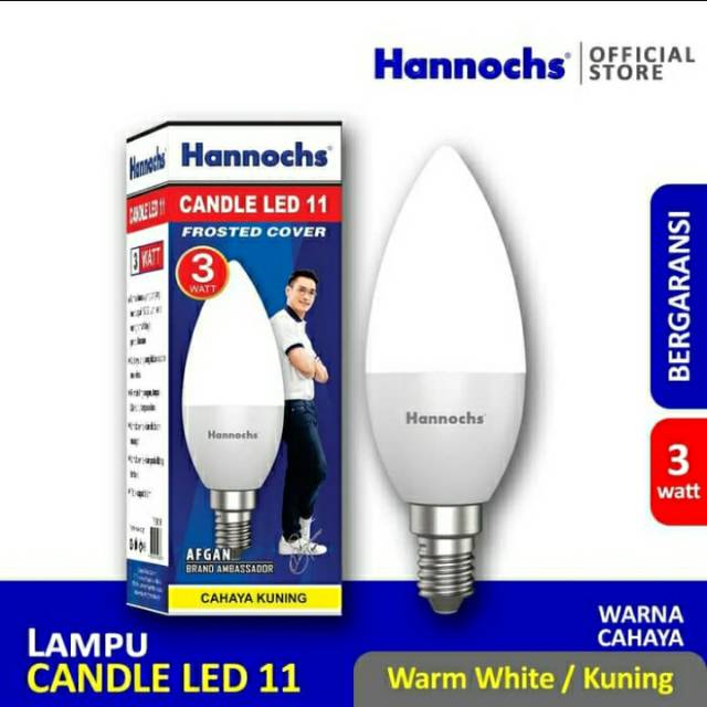Lampu Hias Hannochs Candle LED11 3 Watt E14 Cahaya Kuning