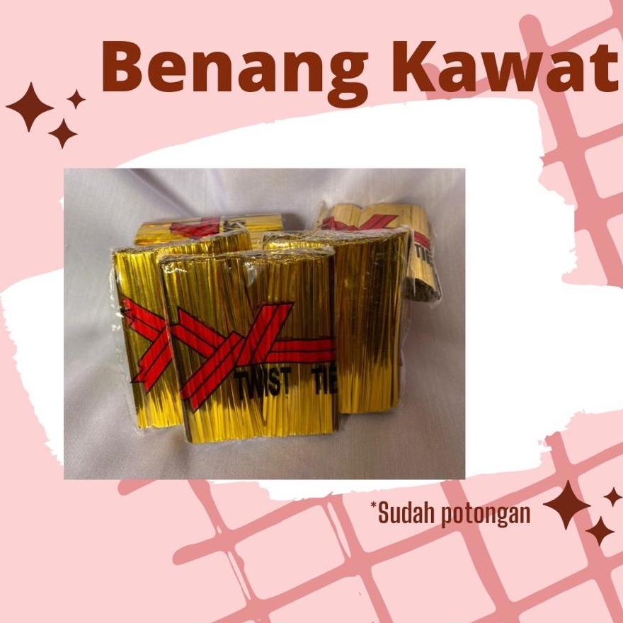 Pita Tali Kawat Potong Ikat Souvenir Plastik Snack dll