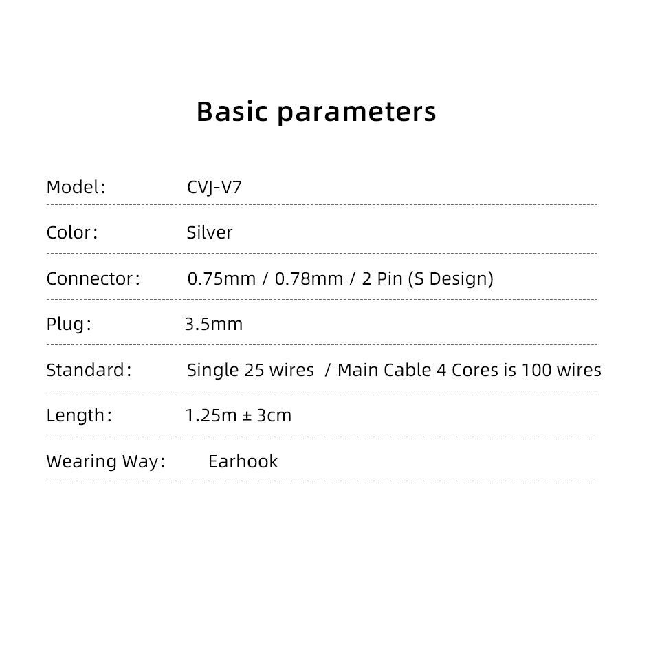 Cvj V7 Kabel Konektor Earphone 4 Core 2pin Qdc Untuk Cvj Angel Wings Csk Nra Kz Trn Ta1 Cs2 Ca2