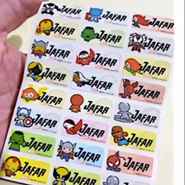 

Label nama Q MARVEL LABEL ORI PREMIUM Size M dan L