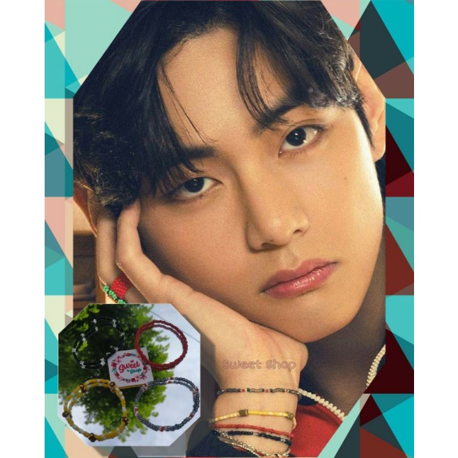 TAEHYUNG V BTS BRACELET BEADS | GELANG MANIK MOTE KPOP IDOL