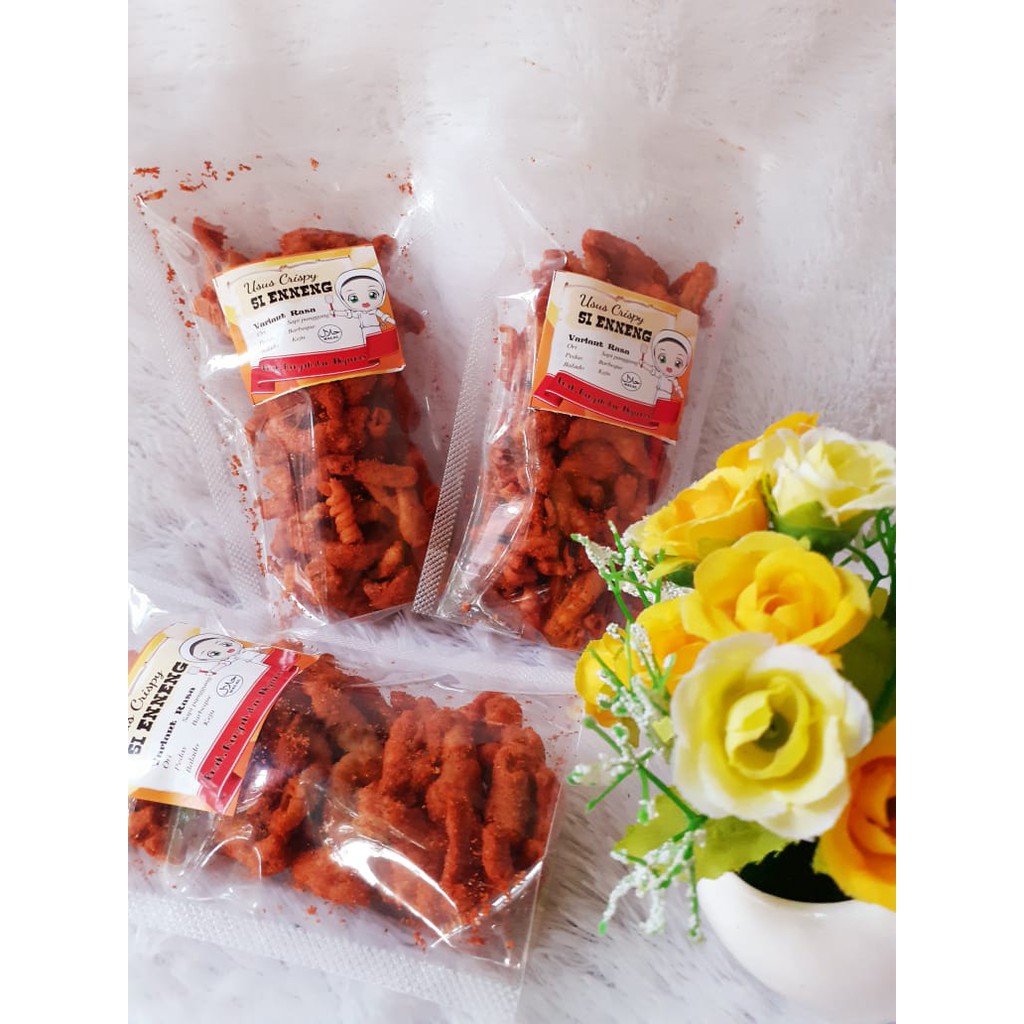 

USUS CRISPY KEMASAN 50gr - KRIPIK USUS ENAK RENYAH GURIH