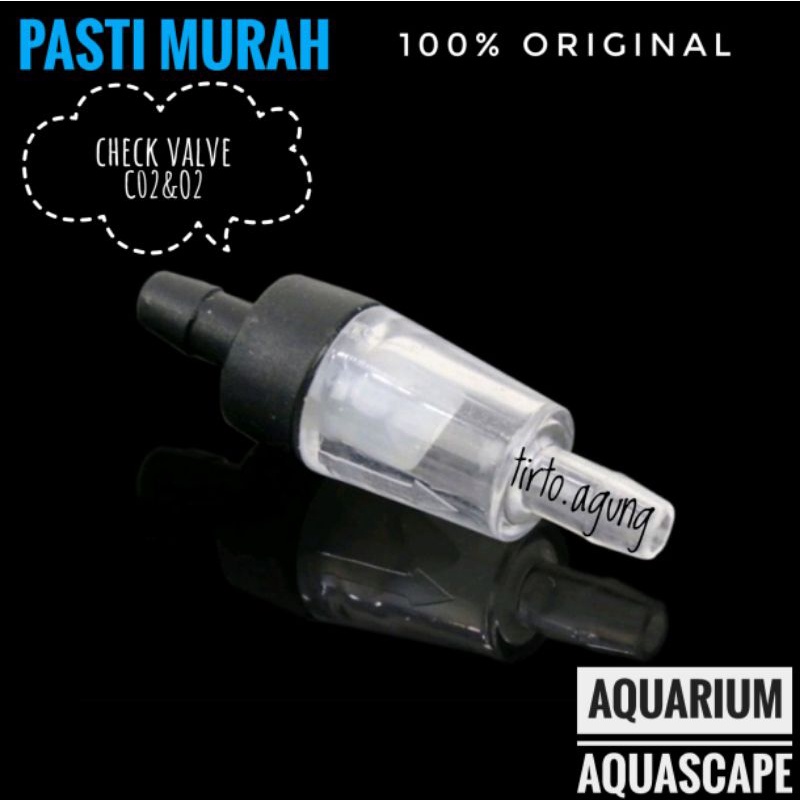 check valve CO2 dan O2 aerator pompa aquarium san aquascape penyearah arus oksigen air