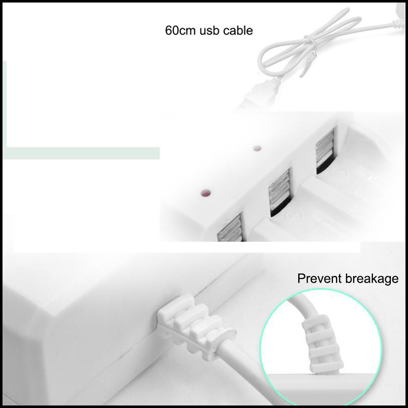 Hcqwbing Charger Baterai Usb Plug 4 Slot For Aa/Aaa H63 White Grab Medan