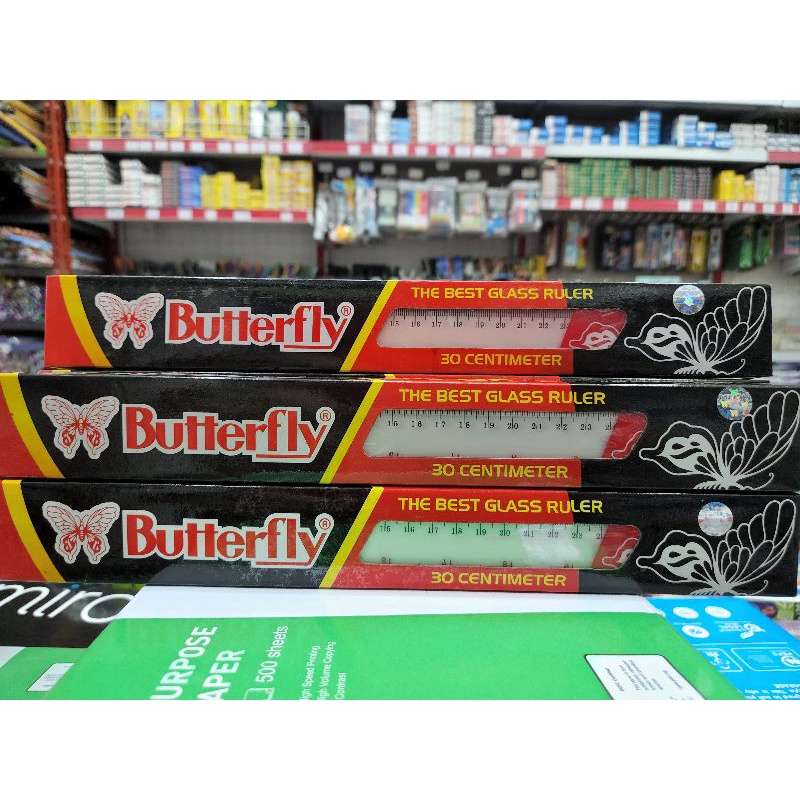 

Penggaris Butterfly 30cm (1 LSN = 12 pcs)