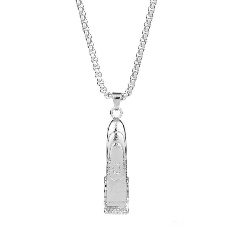 Kalung Rantai Dengan Liontin Model Barber Shop Untuk Pria
