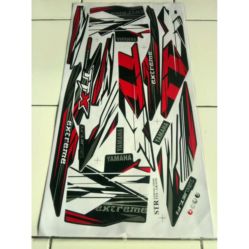 Aksesoris Striping Stiker Lis Variasi Motor Yamaha X-Ride 115 - Ttx - 1