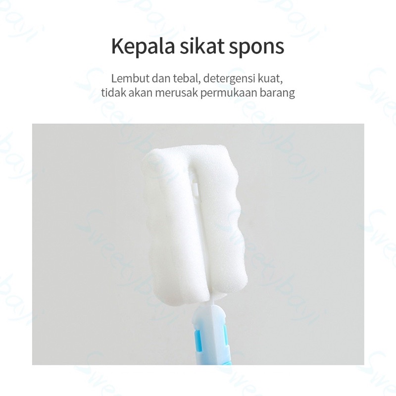 Cleaner Sponge Sikat Botol / Spons tongkat pembersih botol / Gelas n