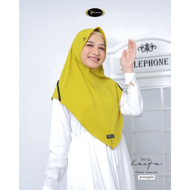 bergo Haifa bahan Jersey arsy ORI YESSANA hijab