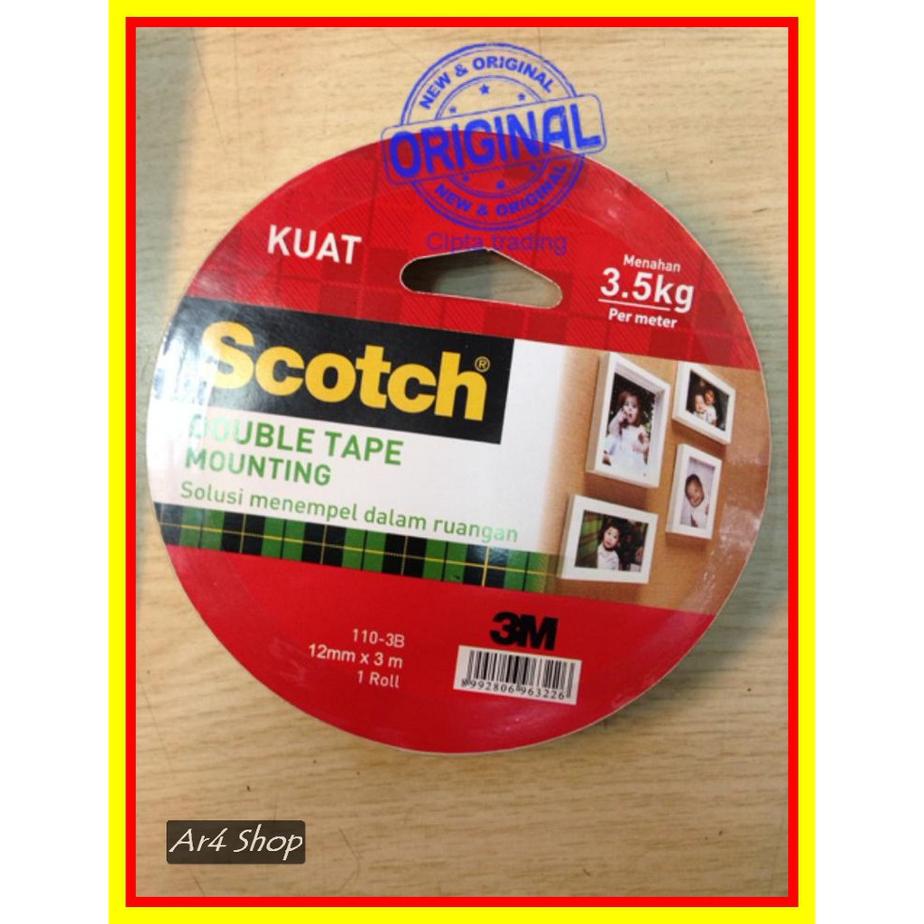 

Double Tape - Scotch 3M - Mounting Tape 12 Mm X 3M