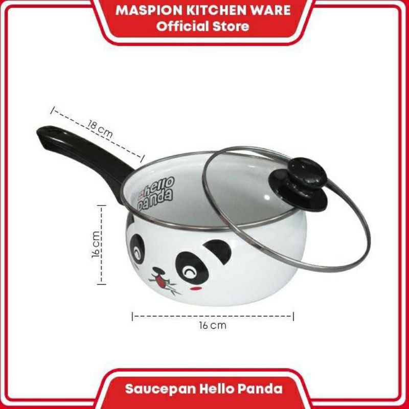 Maspion Panci Sauce Pan Hello Panda 18cm HELLOPANDA18