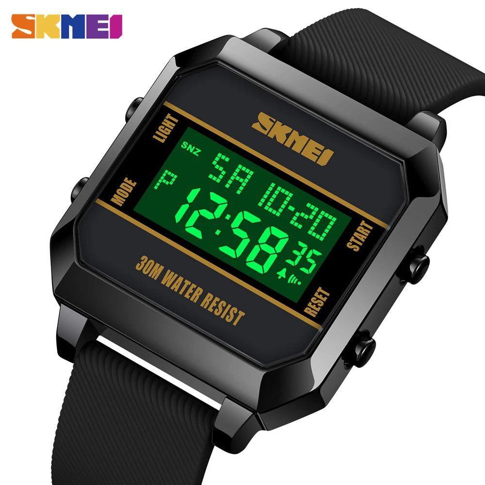 SKMEI 1848 Jam Tangan Pria Wanita Digital Chronograph Sport Watch Dual Time Anti Air Tali Rubber WATCHKITE WKOS