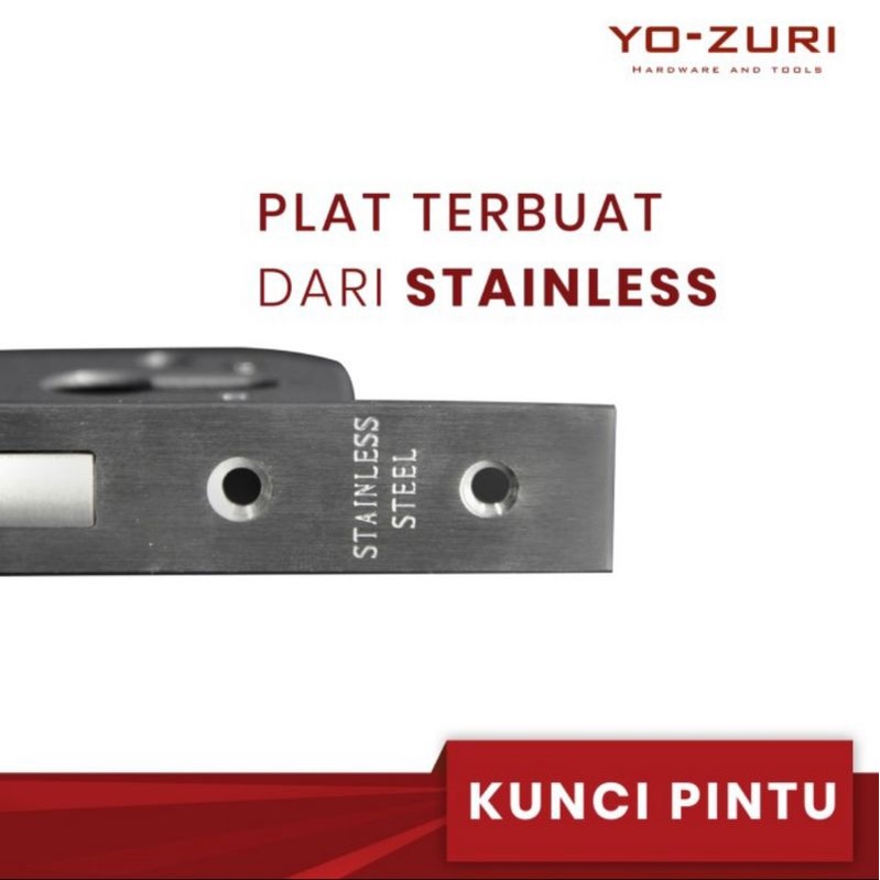 Kunci Pintu Besar Yozuri / Handle Pintu Kotak Minimalis Fullset / Kunci Pintu 25 cm Premium Quality