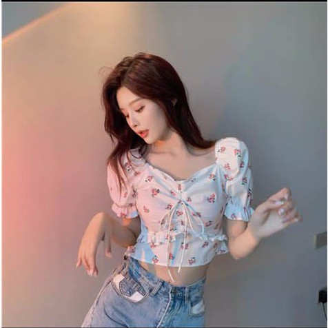 GFS DEROSE SMOCK SABRINA TOP