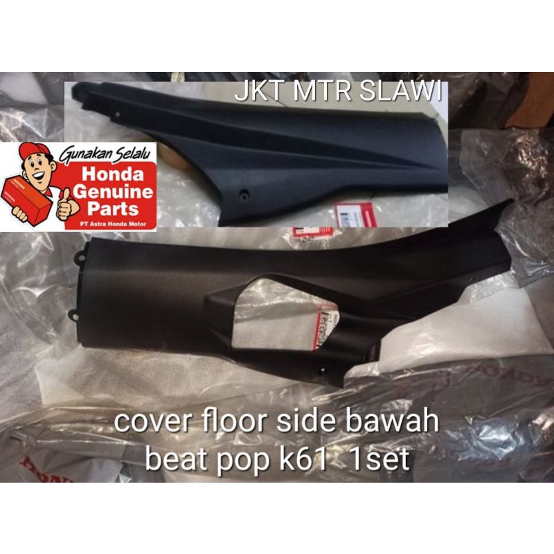 cover floor side cover samping bordes cover samping bawah beat pop 1set ori honda asli honda ahm