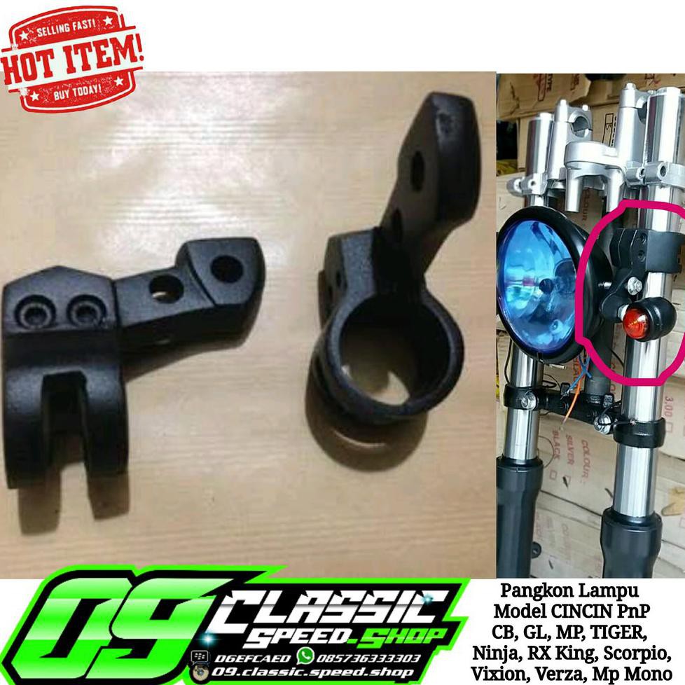 Pangkon Dudukan Lampu Pesek Model Cincin Pnp CB MP GL Tiger Megapro Ninja Rx King Scorpio Verza Shopee Indonesia