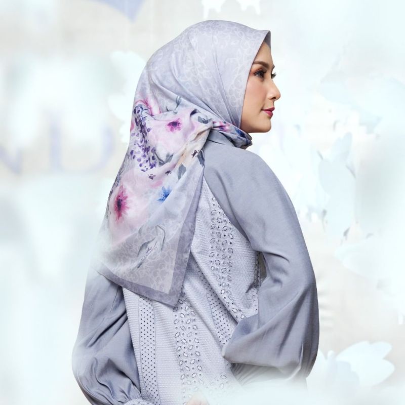 mandjha ivan gunawan scarf voal premium - beauty spring lilac