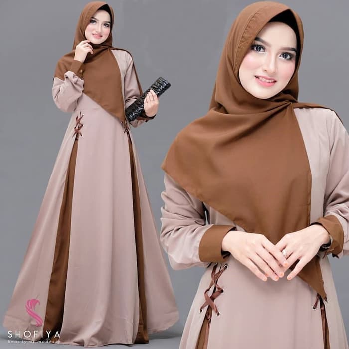  Baju  Gamis  Syari Wanita Muslim Terbaru Hanumi Dress 