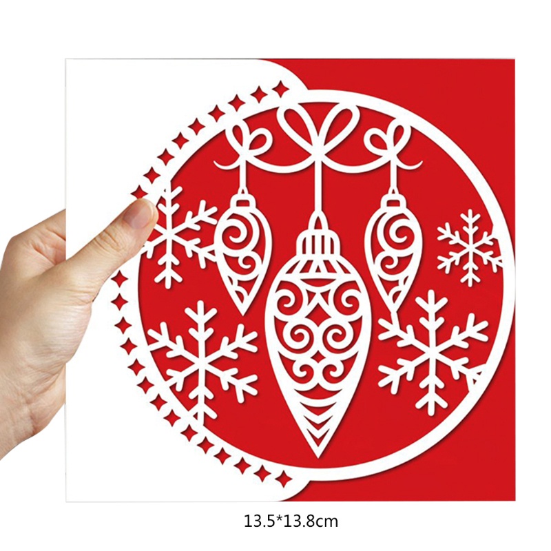 Cetakan Stensil Cutting Dies Motif Buah Pinus Natal Bahan Metal Untuk Scrapbook / Craft DIY / Embossing