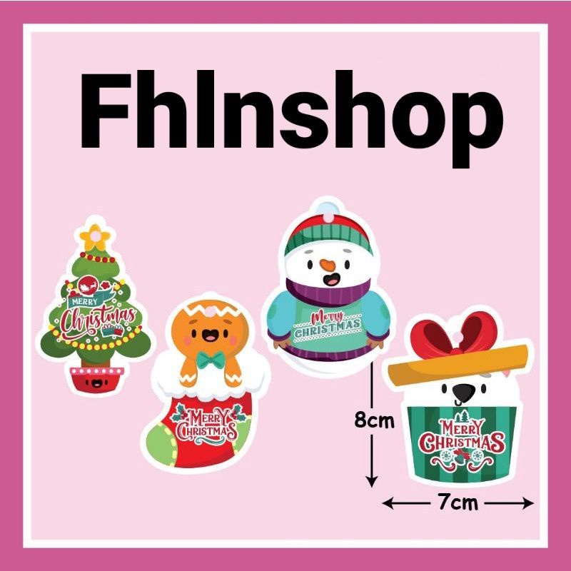 

(12pcs) hang tag paper natal/gantungan aksesoris hadiah christmas 03