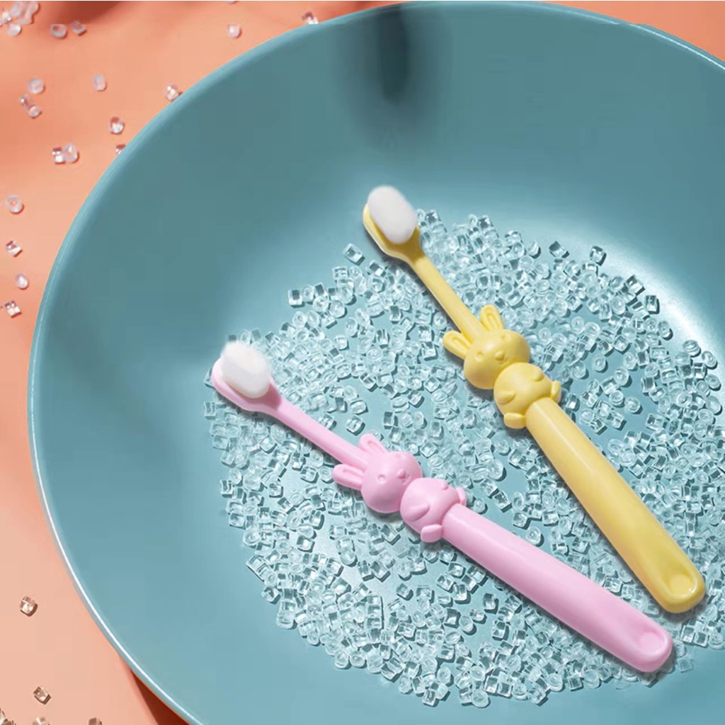 Sikat Gigi Anak Cotton Mini Soft Toothbrush Kids Sikat Gigi Anak Bayi Bulu Halus Round Brush Head Karakter Hewan Lucu/C 9
