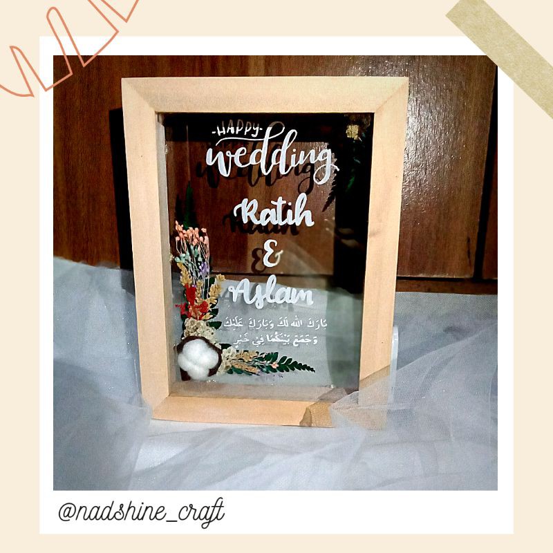 Acrylic Lettering Rustic 3D Frame/akrilik custom/akrilik lettering