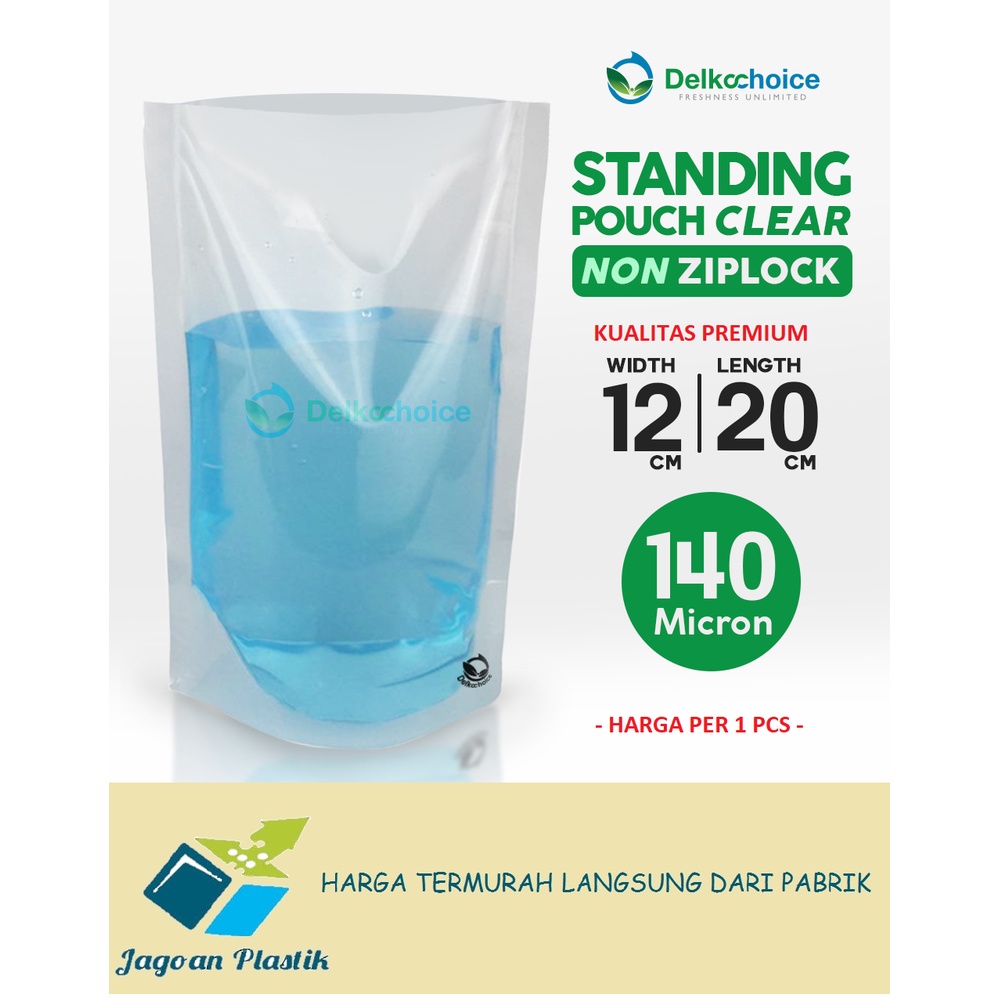 STANDING POUCH NYLON UNTUK CAIRAN/LIQUID NON ZIPLOCK 12 CM X 20 CM