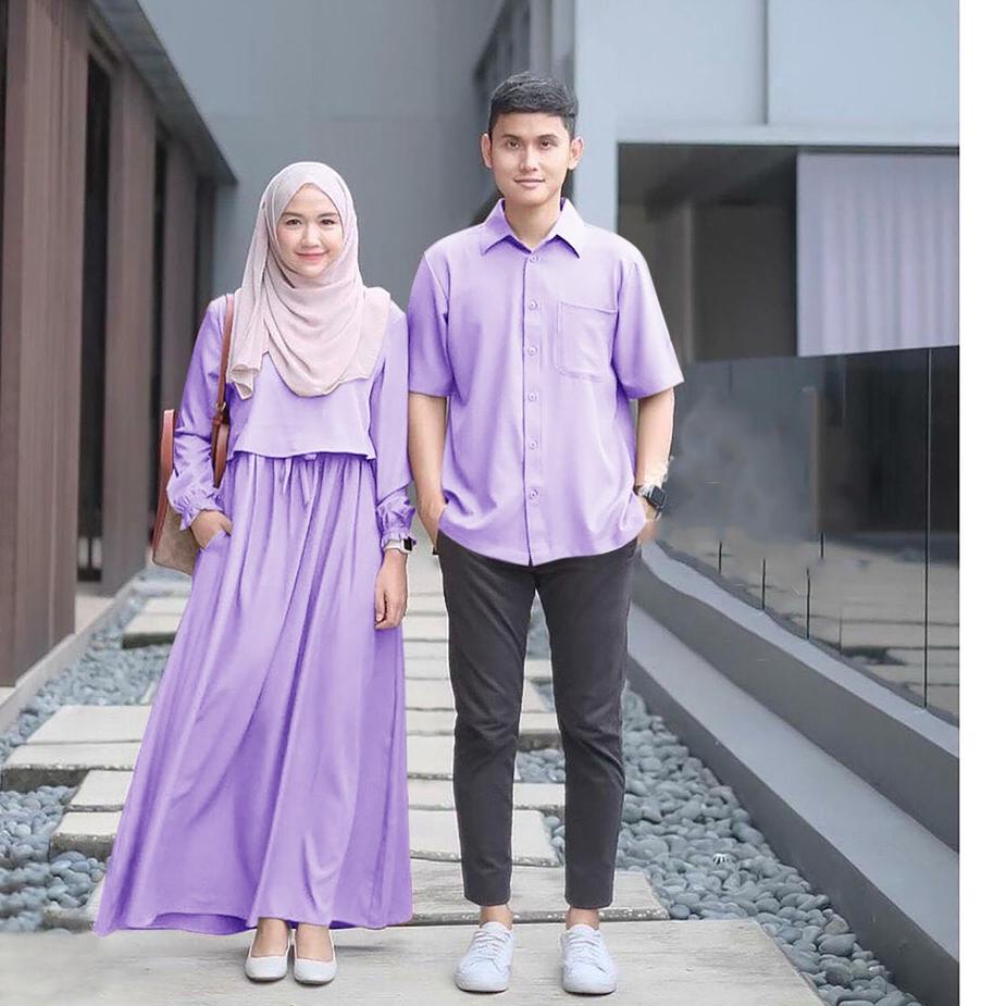 ♣ Nino Couple Gamis Dan Kemeja Fashion Muslim Wanita BJ ☑
