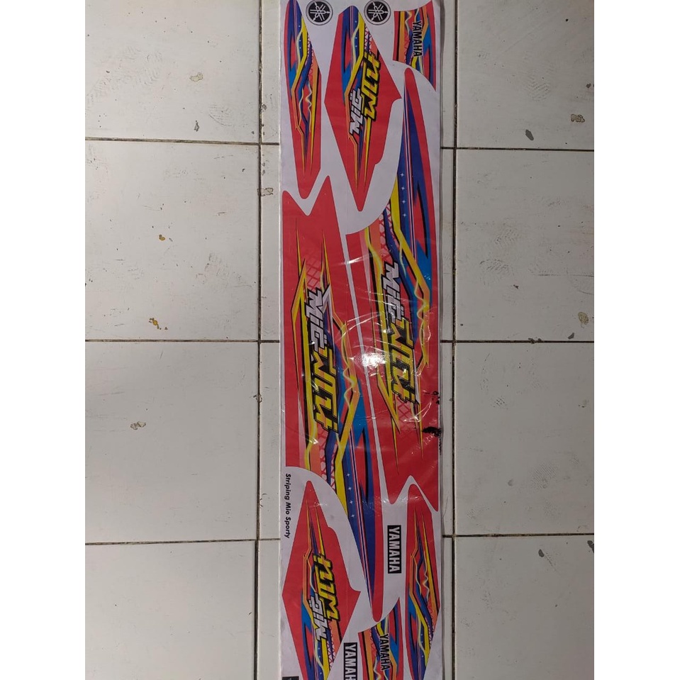 (COD) STRIPING STIKER VARIASI YAMAHA MIO SPORTY THAILOOK MERAH