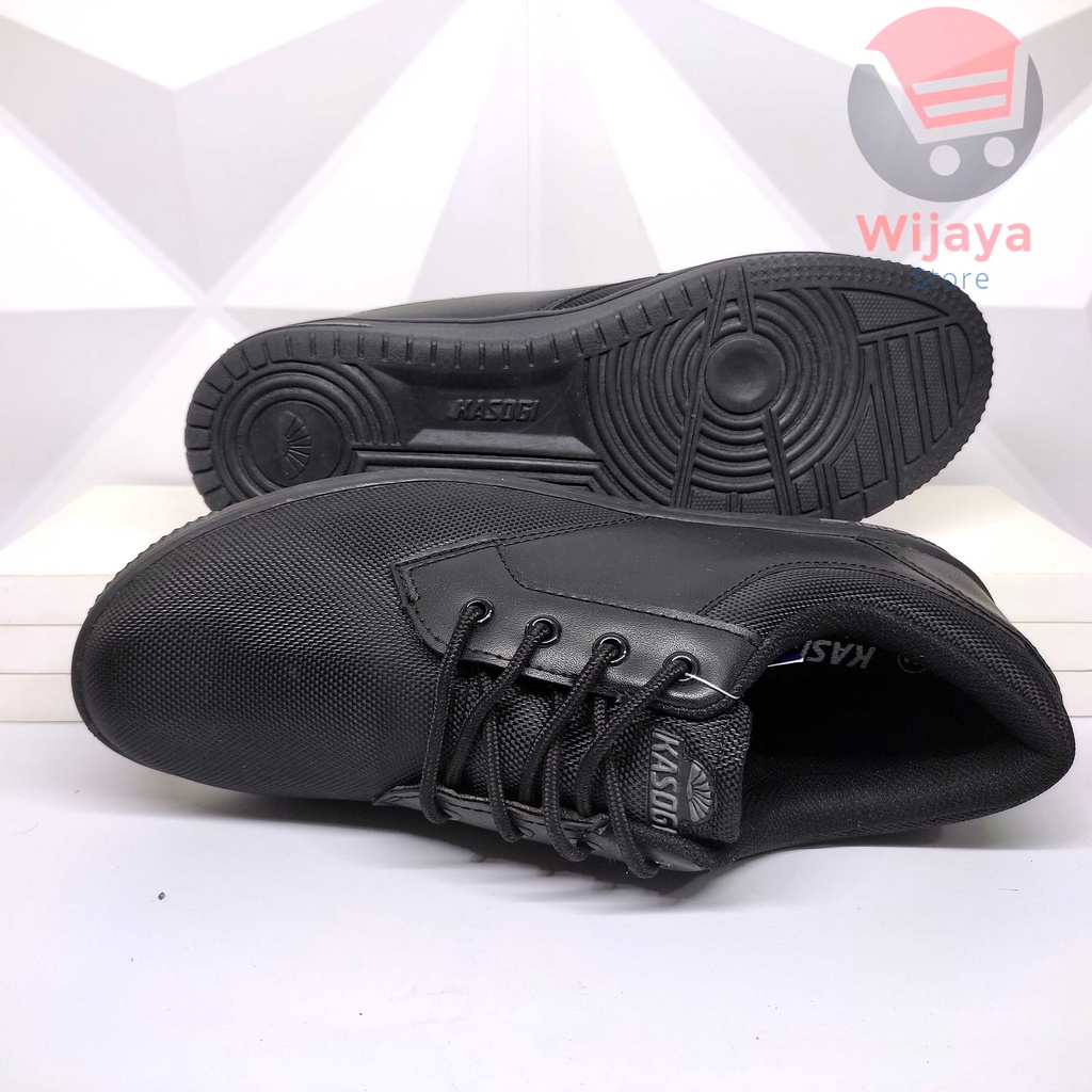 Sepatu Sekolah Kasogi 38-41 Sneaker Original Hitam Polos Kualitas Terpercaya dan Tahan Lama KAIRO