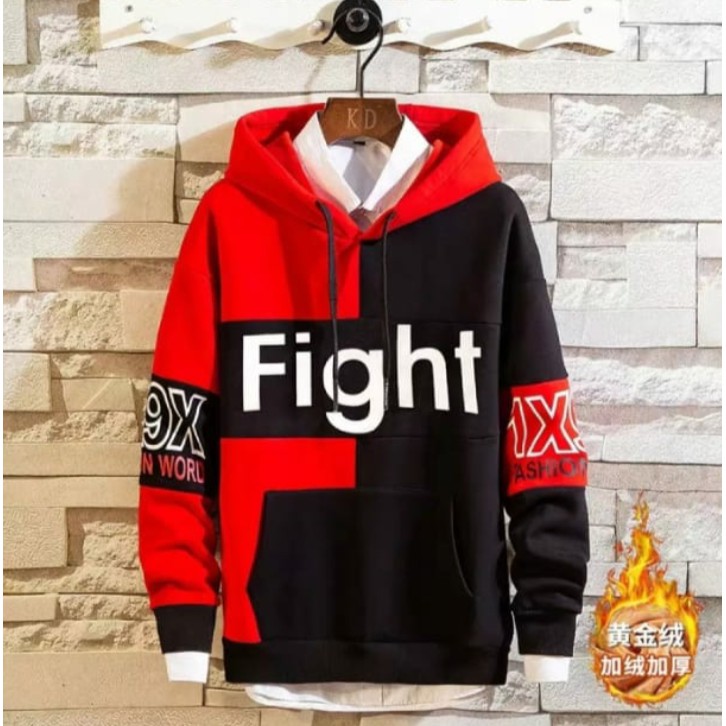 Fight Sweater Hoodie Pria - Sweater Combie Flecee Premium