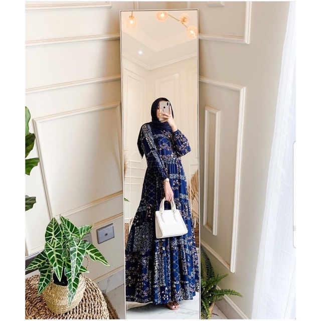 GAMIS RAYON VISCOSE MOTIF MAXI DRESS MURAH TERBARU