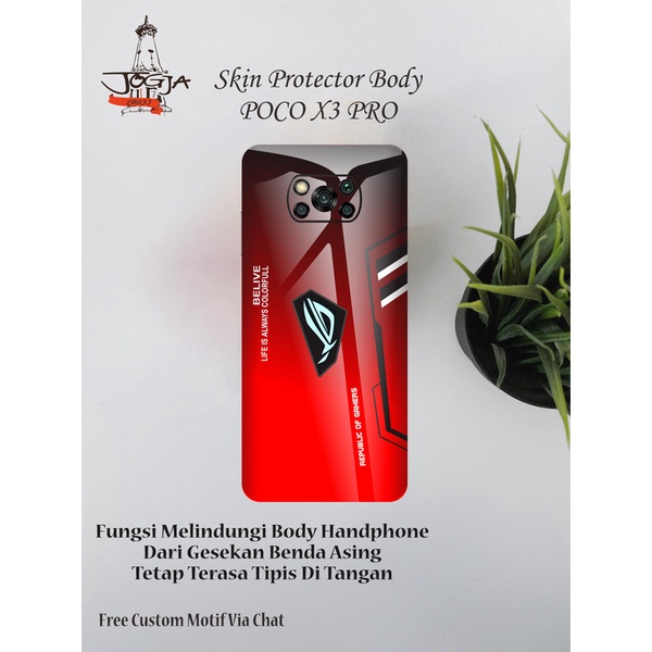 Garskin HP Poco X3 PRO Motif Rog G Red - Free Custom Motif Via Chat