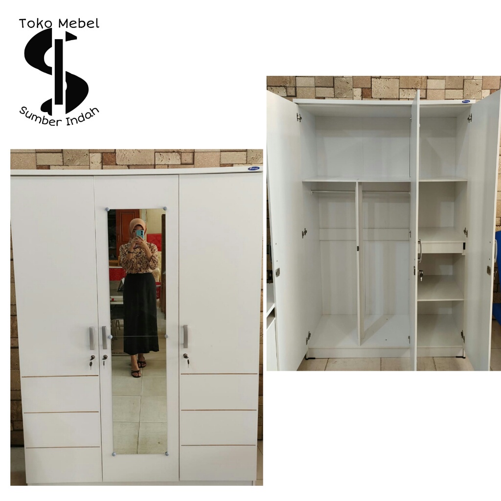 Lemari pakaian 3 Pintu Minimalis Modern