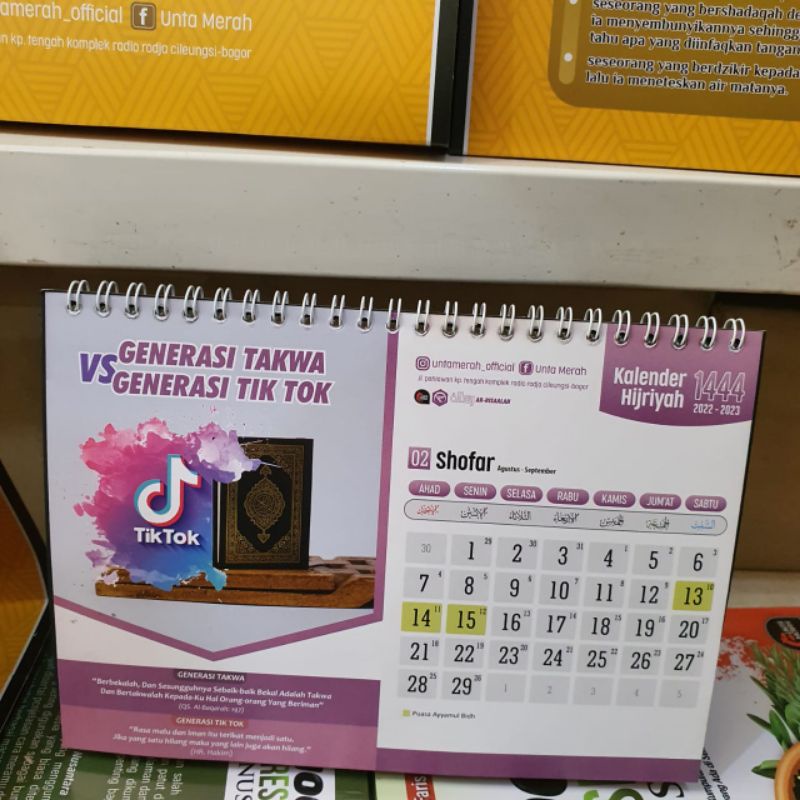 Jual Kalender Meja Hijriyah Plus Masehi 1444h 2022 2023 M Shopee Indonesia 4584