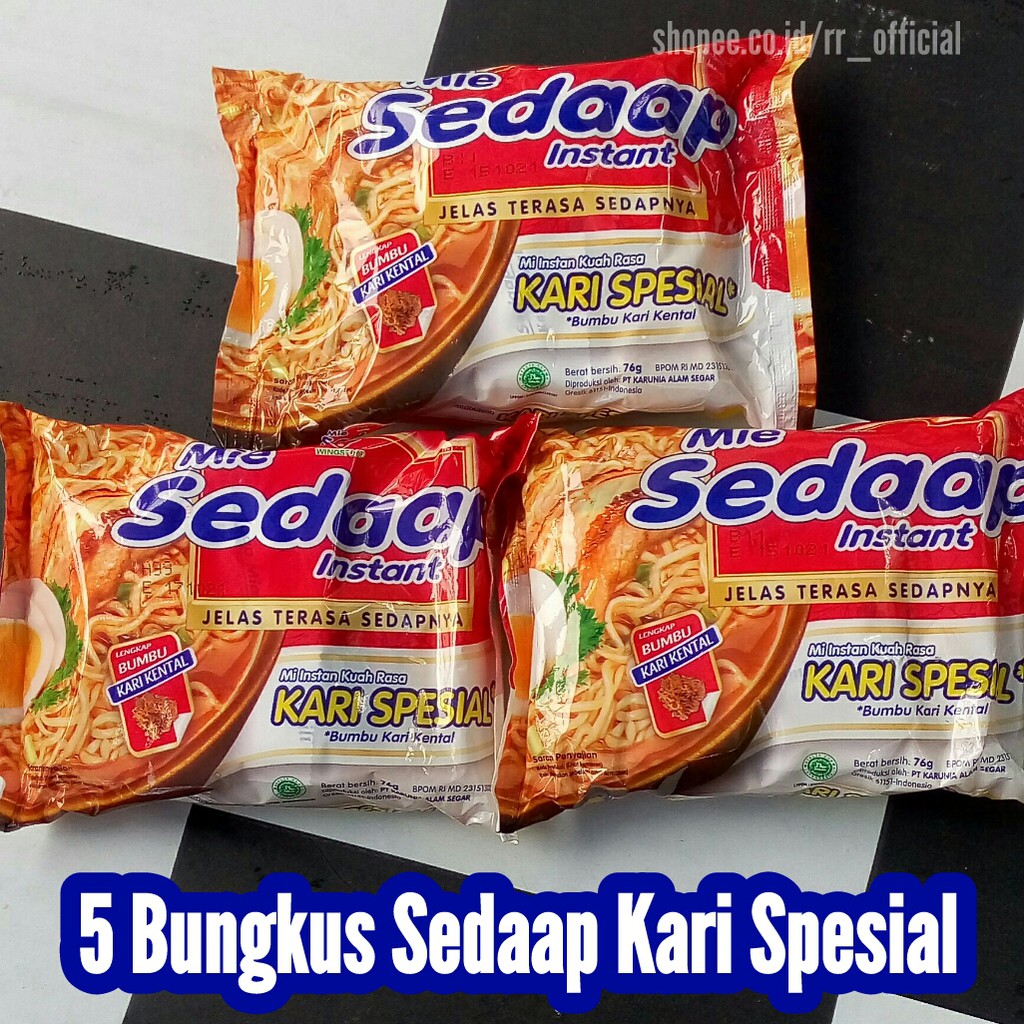

5 Bungkus Mie Sedaap Instan Rasa Kari Spesial Mie Kuah Instan