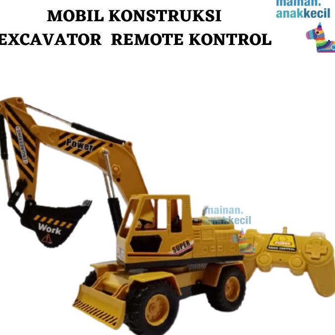 RC EXCAVATOR BEKO MOBIL KONSTRUKSI CAT KUNING REMOTE KONTROL BUILDERS