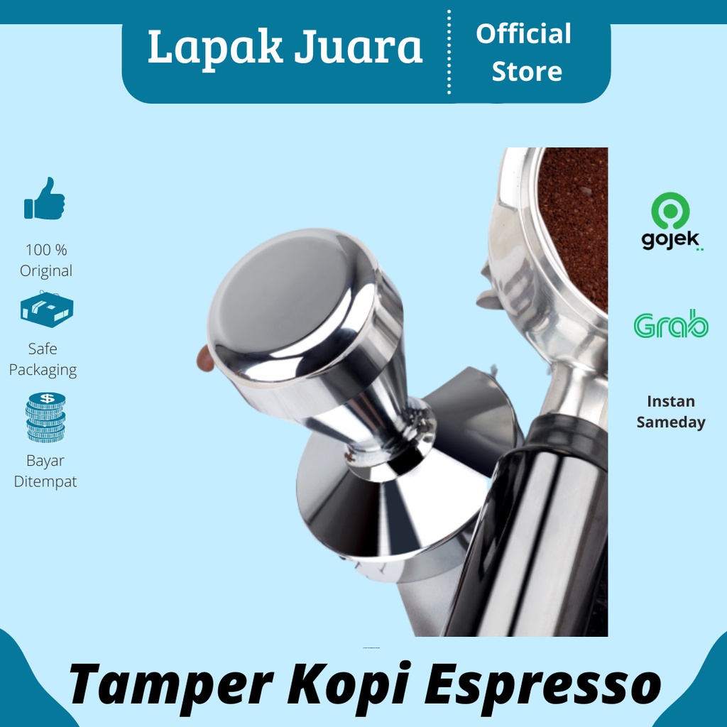 Tamper Kopi  One Two Cups Tamper Kopi Espresso Flat Stainless Steel 51mm Tamper Kopi Plated Tamping 