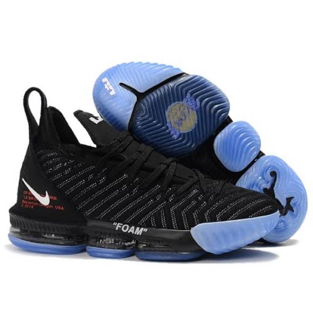 Off White Poam Nike Lebron 16 Premium Original.Sepatu Basket