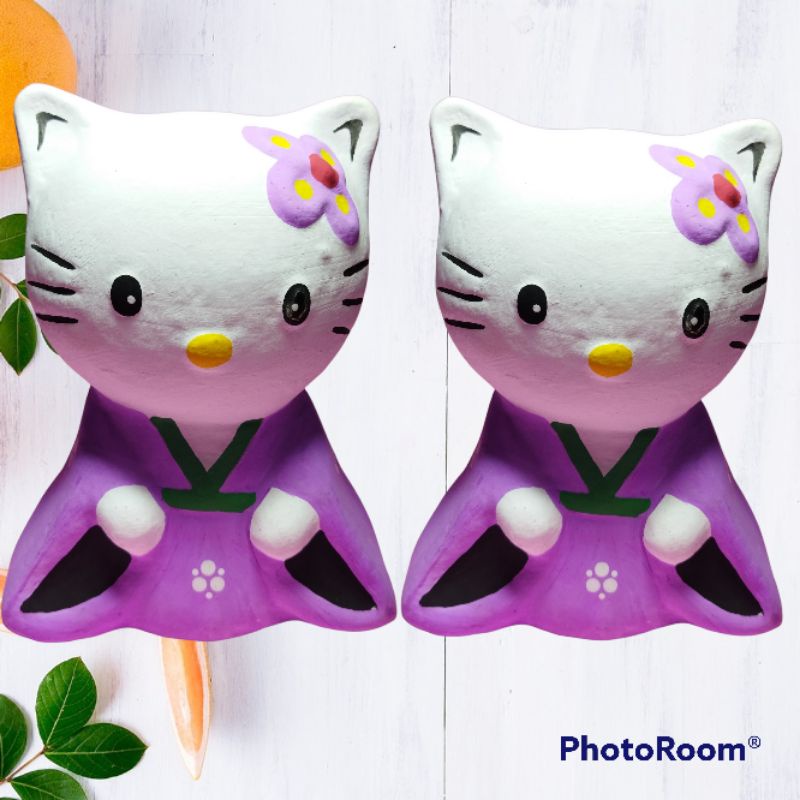 Celengan Tanah Liat/Gypsum Karakter Hello Kitty Besar /CELENGAN TARGET/ANAK/UNIK/LUCU/VIRAL/TRADISIO