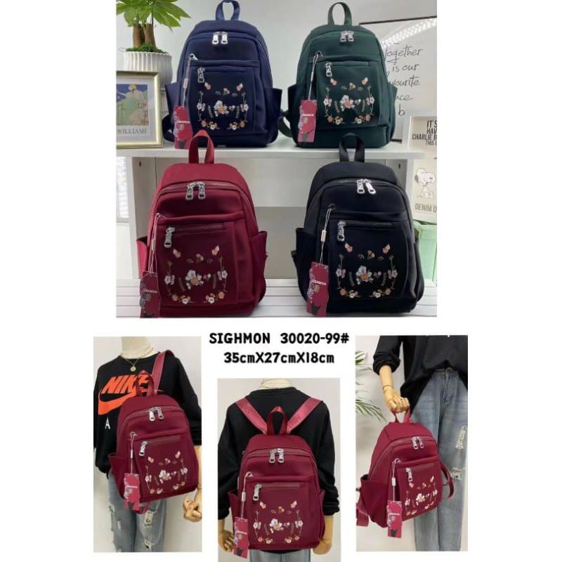 Jual Tas ransel wanita chibao bordir Bunga Murah