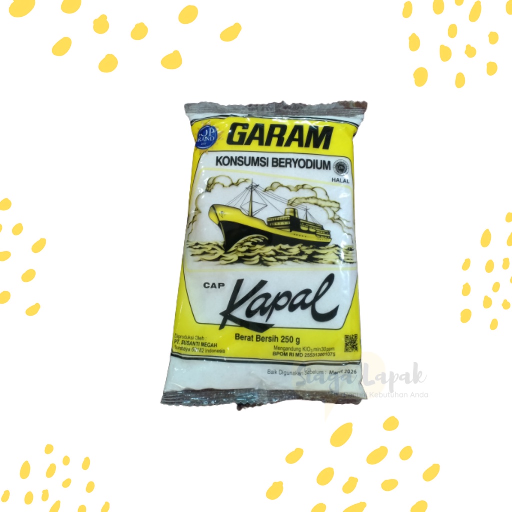 Garam Murni Beryodium Cap Kapal Malang 250gr