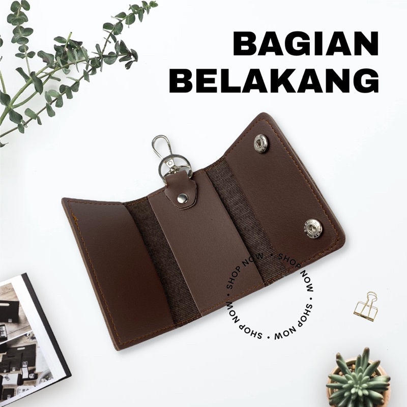 DOMPET KUNCI STNK DAIHATSU DOMPET KUNCI MOBIL KULIT SINTETIS DOMPET STNK LIPAT 3 GANTUNGAN KUNCI MOBIL MUAT STNK
