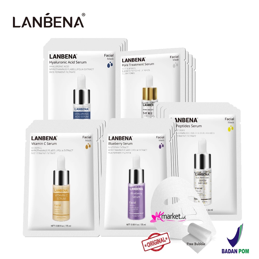 [BPOM] LANBENA All Varian Sheet Mask |LANBENA FACIAL MASK | LANBENA SERUM FACIAL MASK