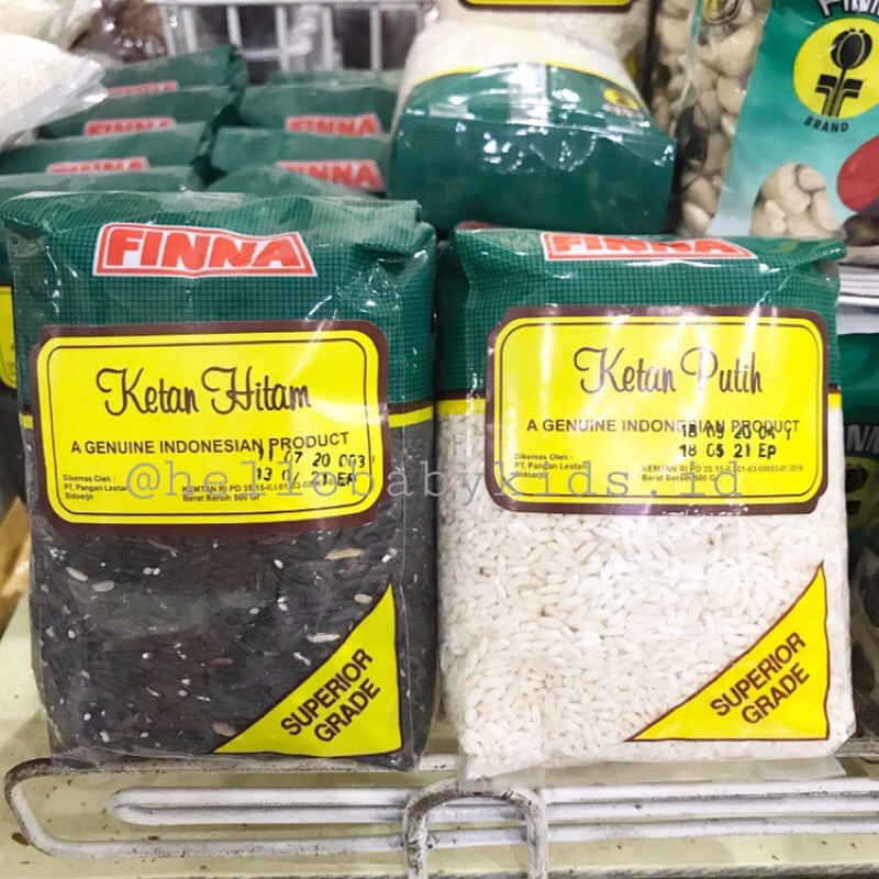 

Finna beras ketan putih dan beras ketan hitam 500 gr