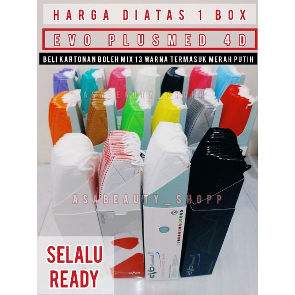 Masker EVO Plusmed original surgical face mask 4D | Evo mask | box isi 20, 25pc | evoplusmed mask is